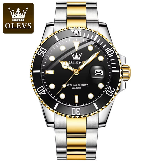 OLEVS Men's Luxury Watch – Large Dial & Timeless Design Stainless Steel